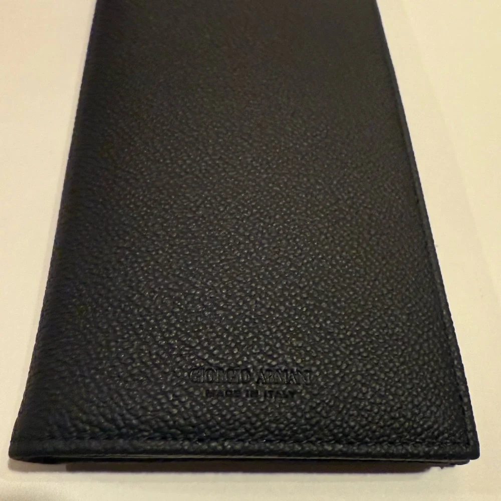 NWT $727 GIORGIO ARMANI Large Leather Wallet - Document Holders for Men